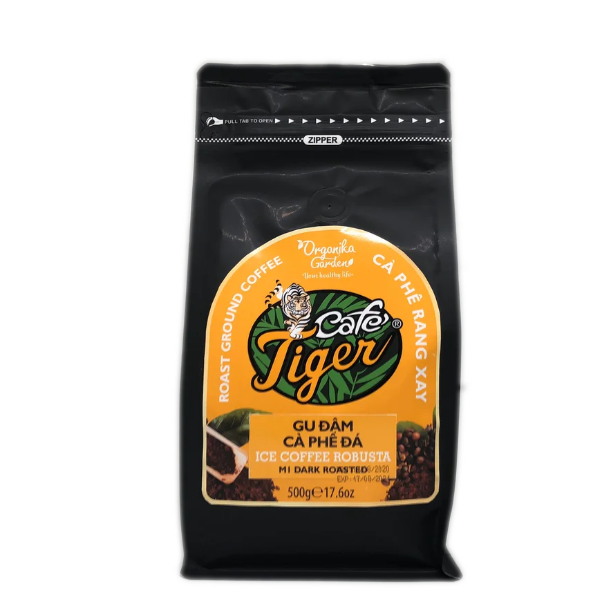 Wholesale BITTER 500GR Coffee CAFE TIGER - ICE COFFEE ROBUSTA - MI DARK ROASTED - ROAST AND GROUND from Vietnam