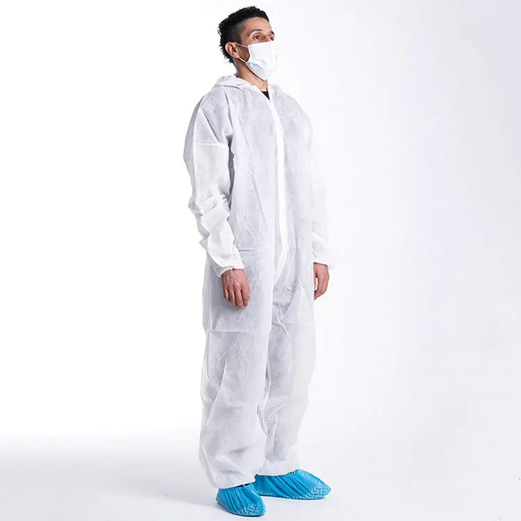 High Quality Nonwoven Workwear PP Material Safety Clothing Men Coverall Disposable