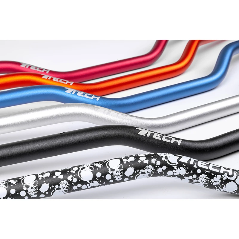 Special Offer Motorcycle Handlebar With Wiring Hole 22.2MM AL606 Black Skull For Universal