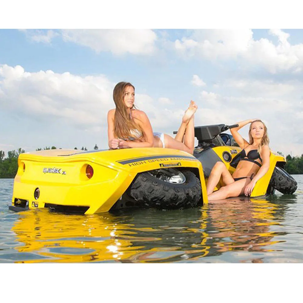 Made In China Hison Most Popular Amphibious Motorboat 1400cc Amphibious Atv Quadski 4 Stroke Amphibious Boat
