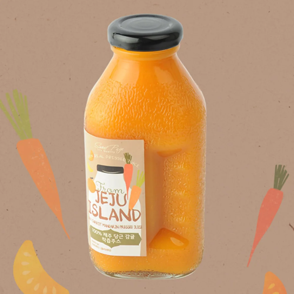 Сладкая страница 100% Jeju морковь мандарин прессованный сок