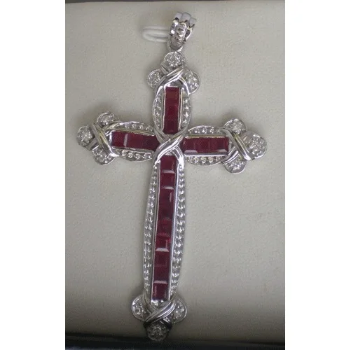 Pendants Jewelry cross ruby