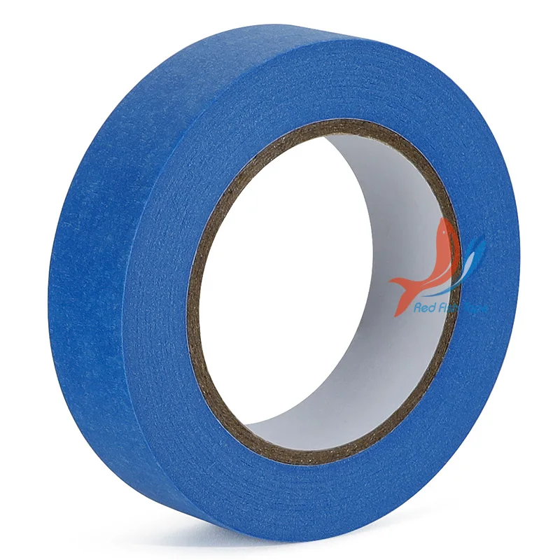 Car Painters Crepe Paper High Temperature Custom Printed Masking Tape Decorative Blue