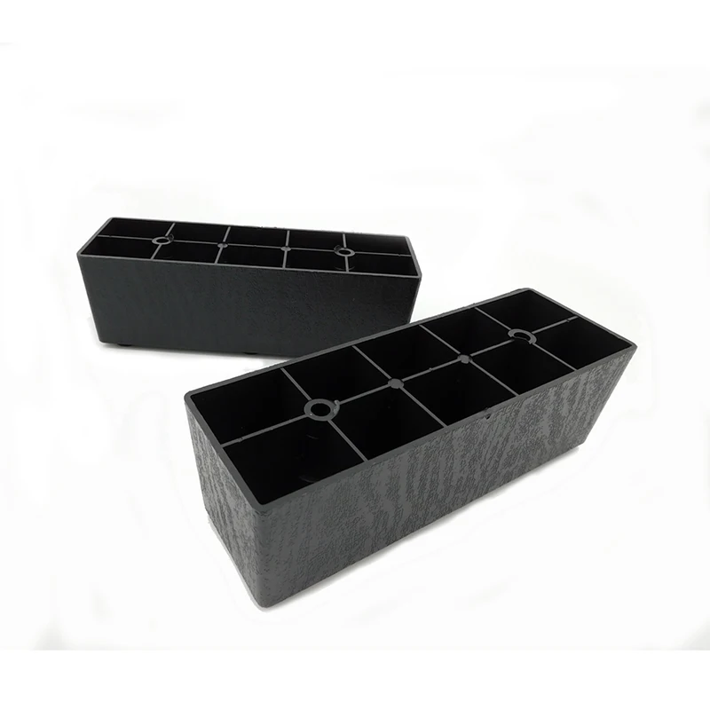 Imitate wood grain Sofa Foot Modern Black  plastic sofa leg furniture Feet Rectangular feet leg for Table