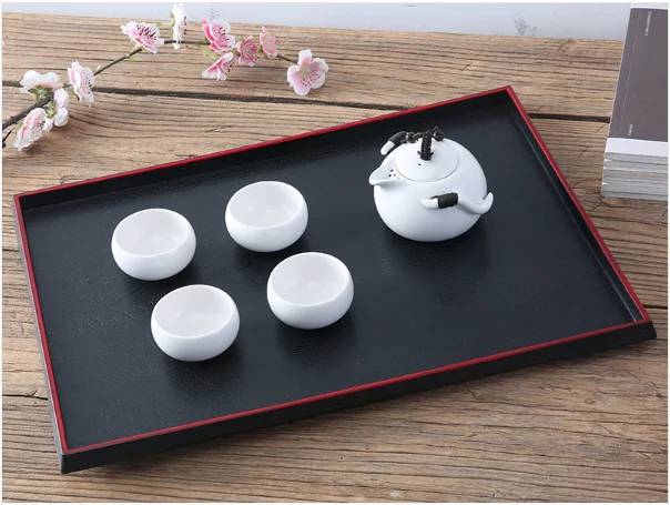 Wood ABS Large Rectangular Restaurant Hotel Supplies Food Serving Japanese Tray