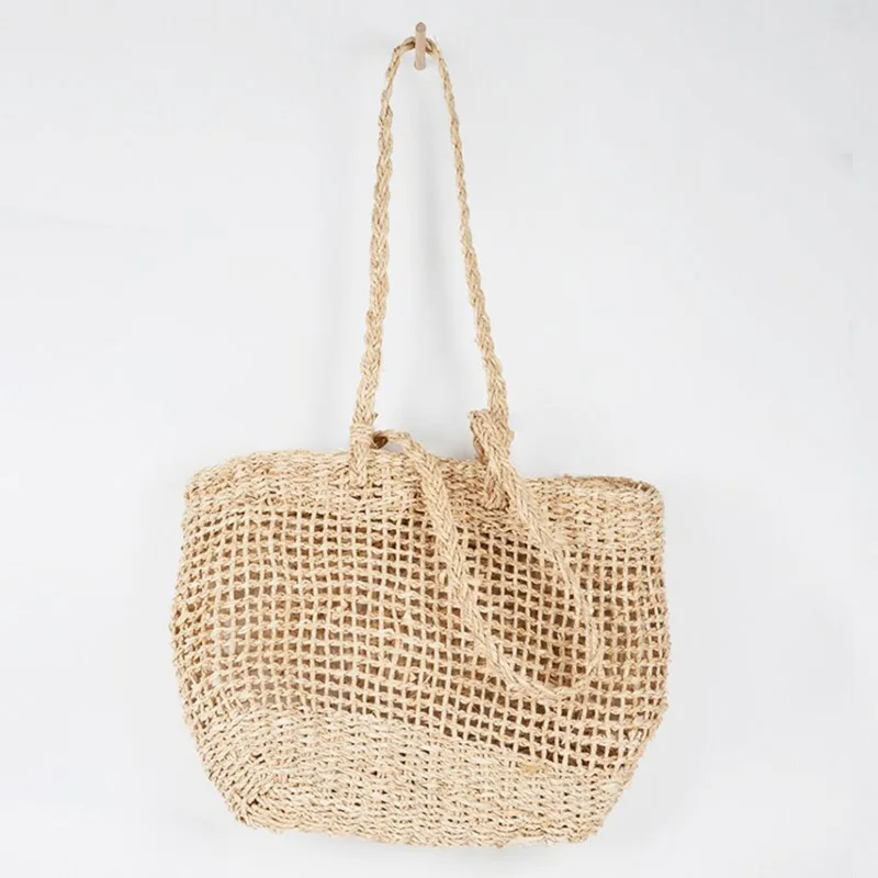 HOT New Style Seagrass HandBag, Natural Beach Bag, Tote Bag Round Straw Summer basket Vietnam Supplier