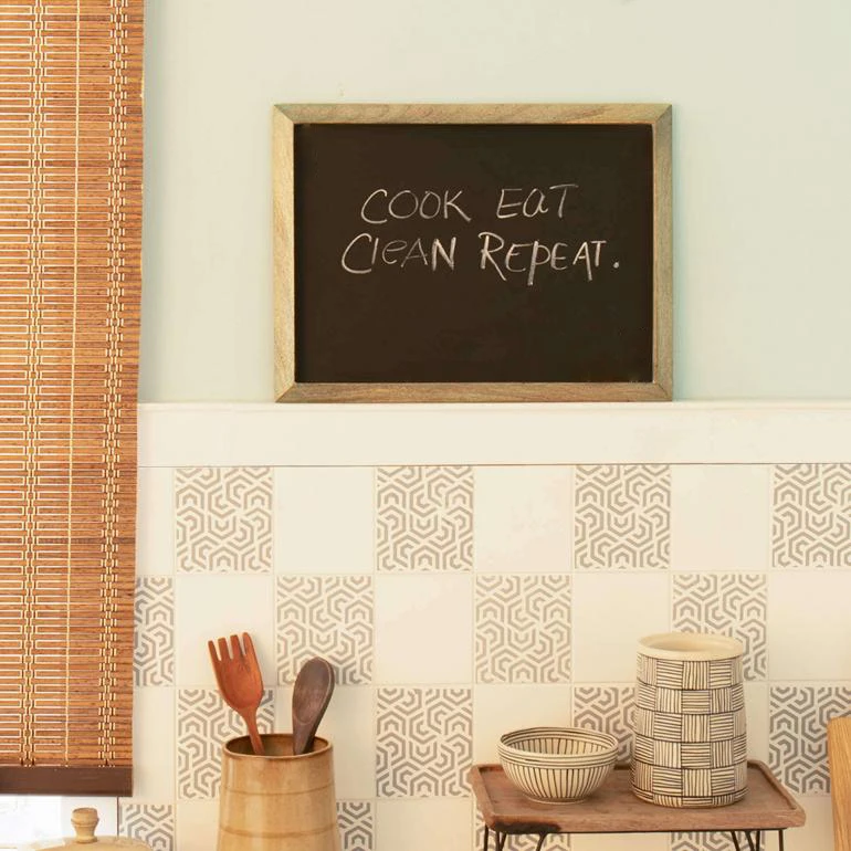 40x30x1.5cms Chalk Board with Wooden Frame Home Office Use Wall Mounted Black Notice Board Made By Mango Wooden Writing Board