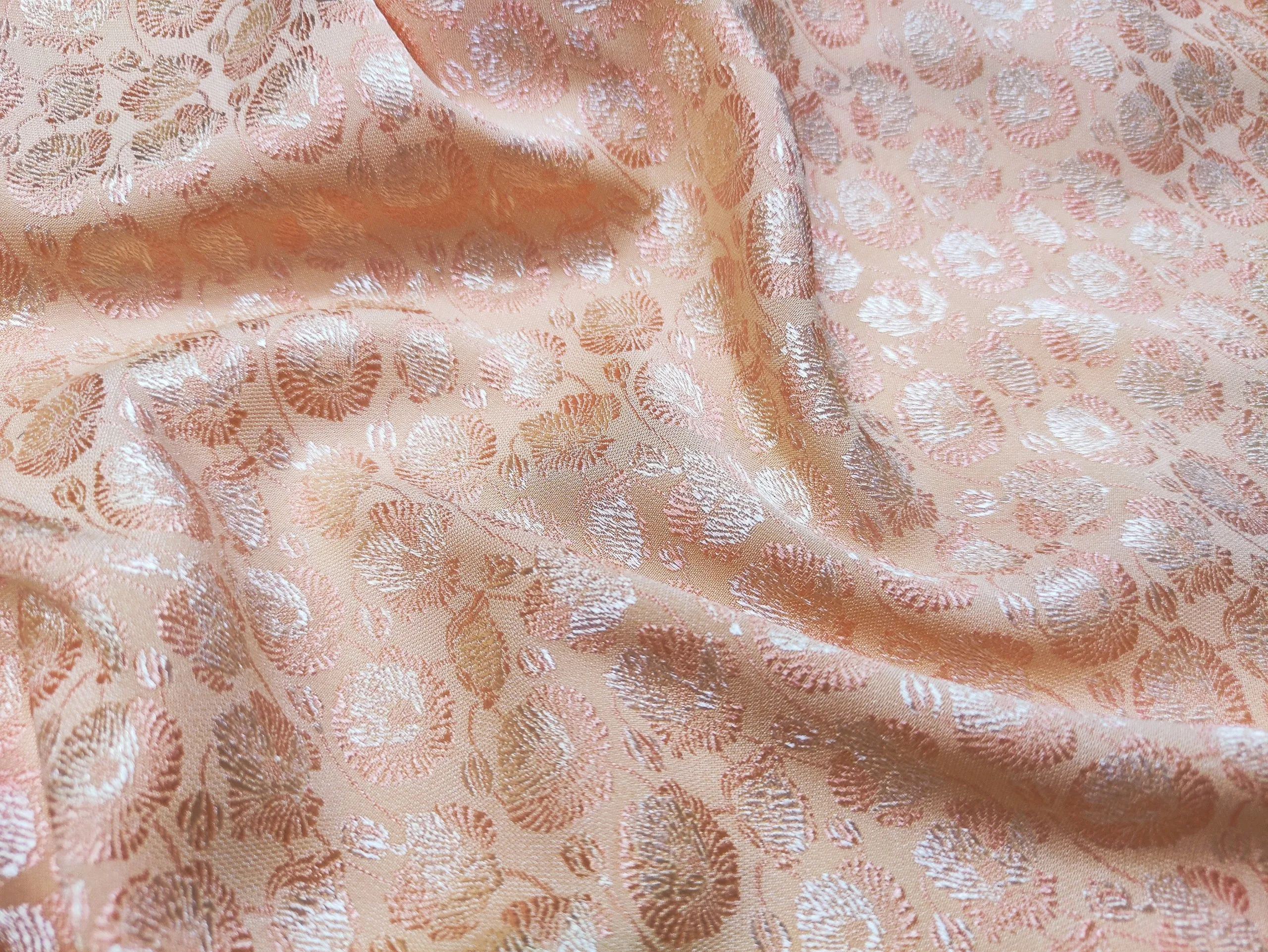 WHOLESALE PRICE JACQUARD WOVEN FABRIC VIETNAM FASHION DESIGN LUXURY SILKY LOOK FOR WOMEN DRESSES CLOTHES LONGYI BALOCHI L457A