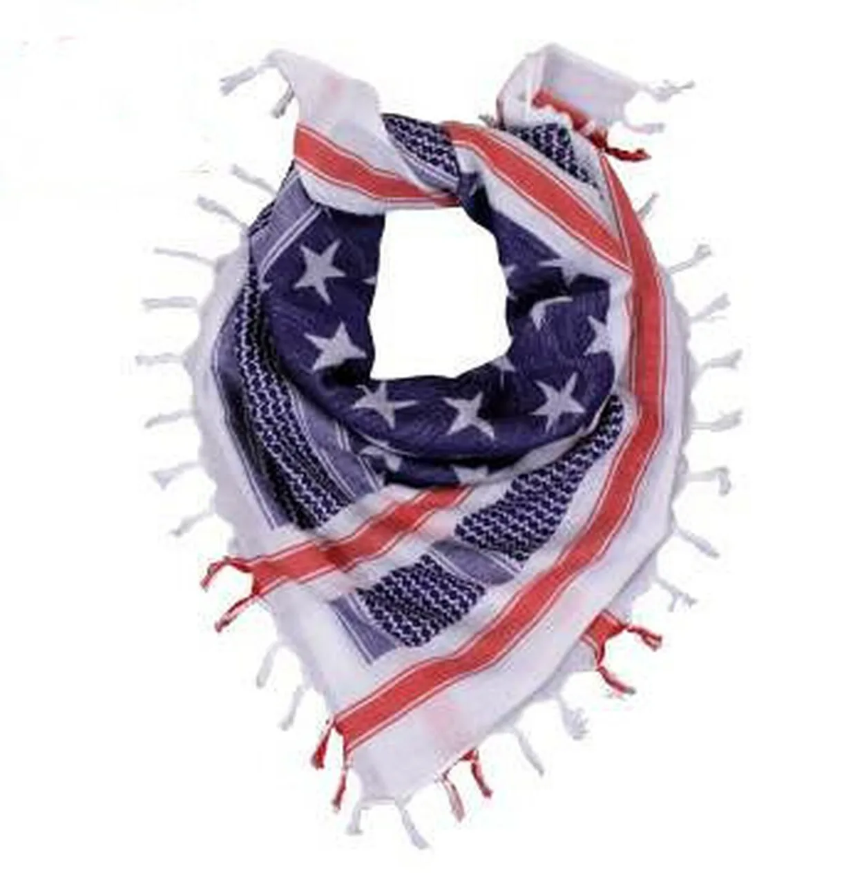 US Flag Star Shemagh Scarf Men & Women Tactical 100% Cotton Head Neck Wrap Shawl Desert Shemagh