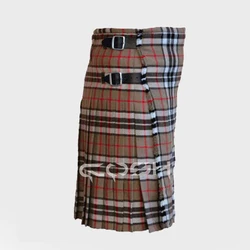 COSH KILT New Camel Thompson Scottish Tartan Plaid Kilt With Leather Straps Gallery Traditional Kilt Vendor From Pakistan