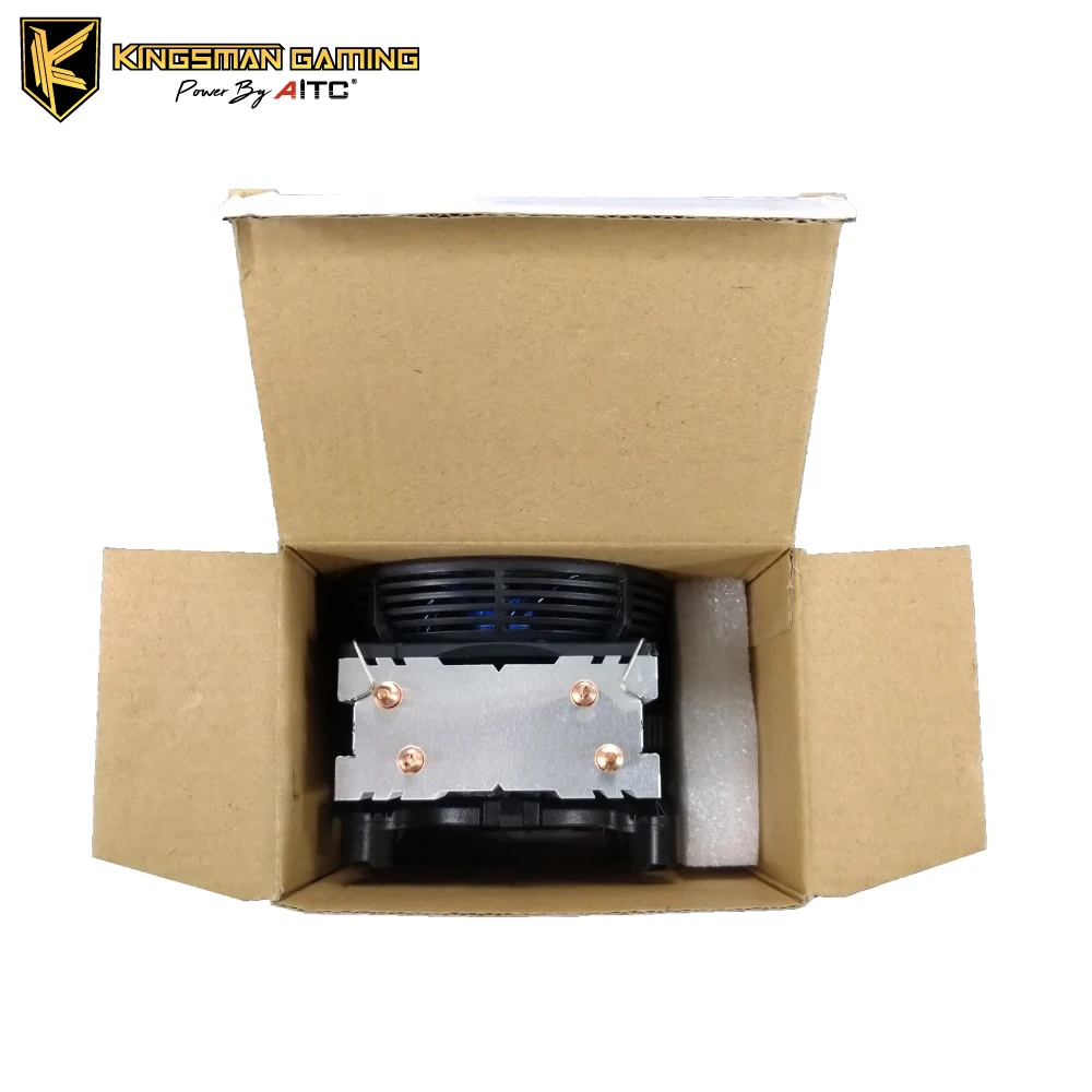 aluminum heatsink CPU cooler with 2 cooper Heatpipes and  blue led light