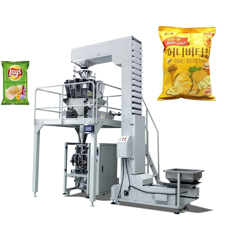 Corn chips ffs form fill and seal packaging machine
