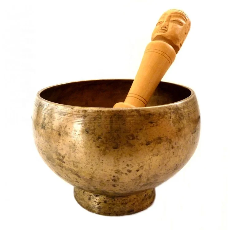 Carved Om Sound Healing Singing Bowl - Perfect Spiritual Gift Meditation, Chakra Healing Tibetan Singing Bowl
