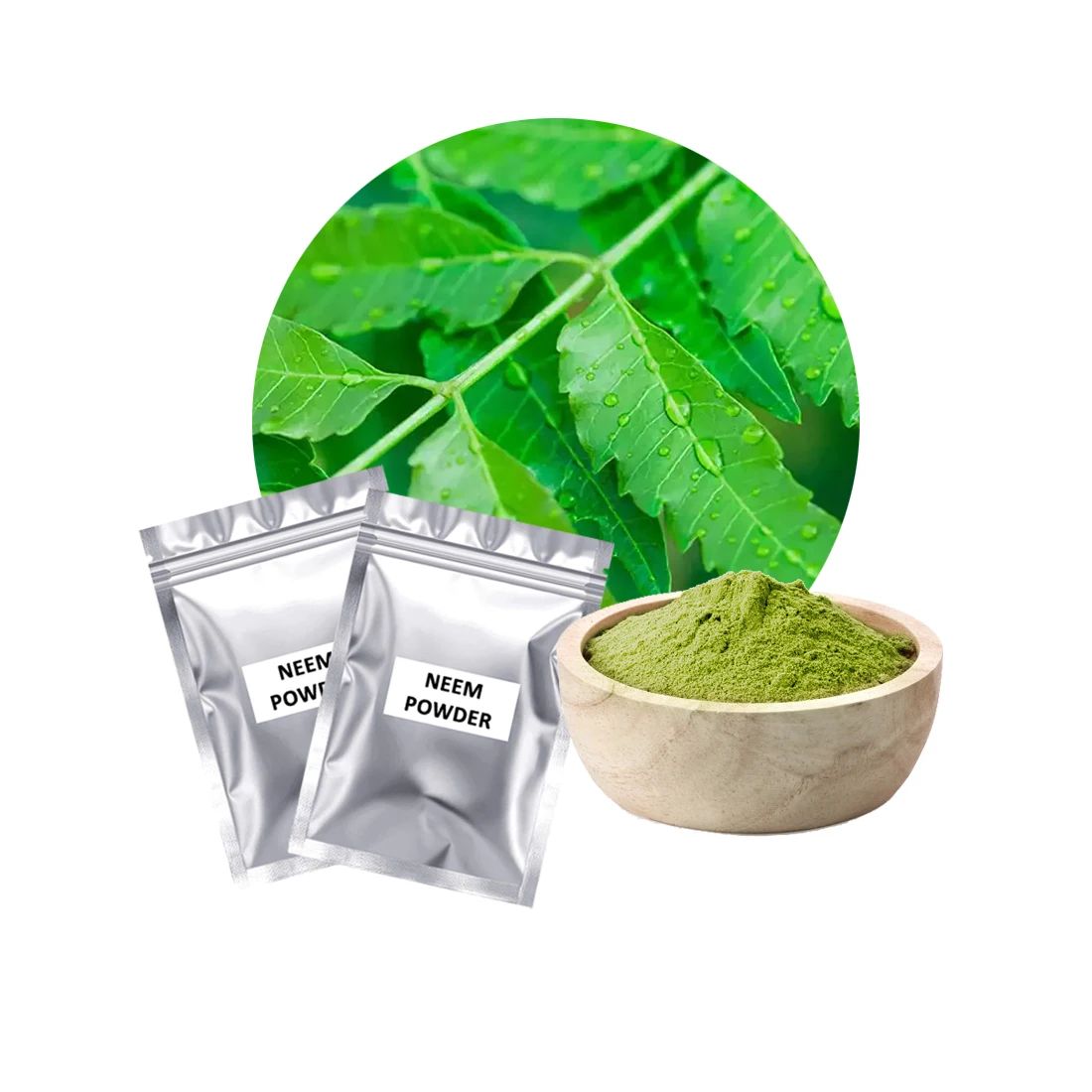 Best Quality Organic Pure Neem Leaves Powder for Silky Hair & Hair Care Manufacturer private label OEM Indian Herb