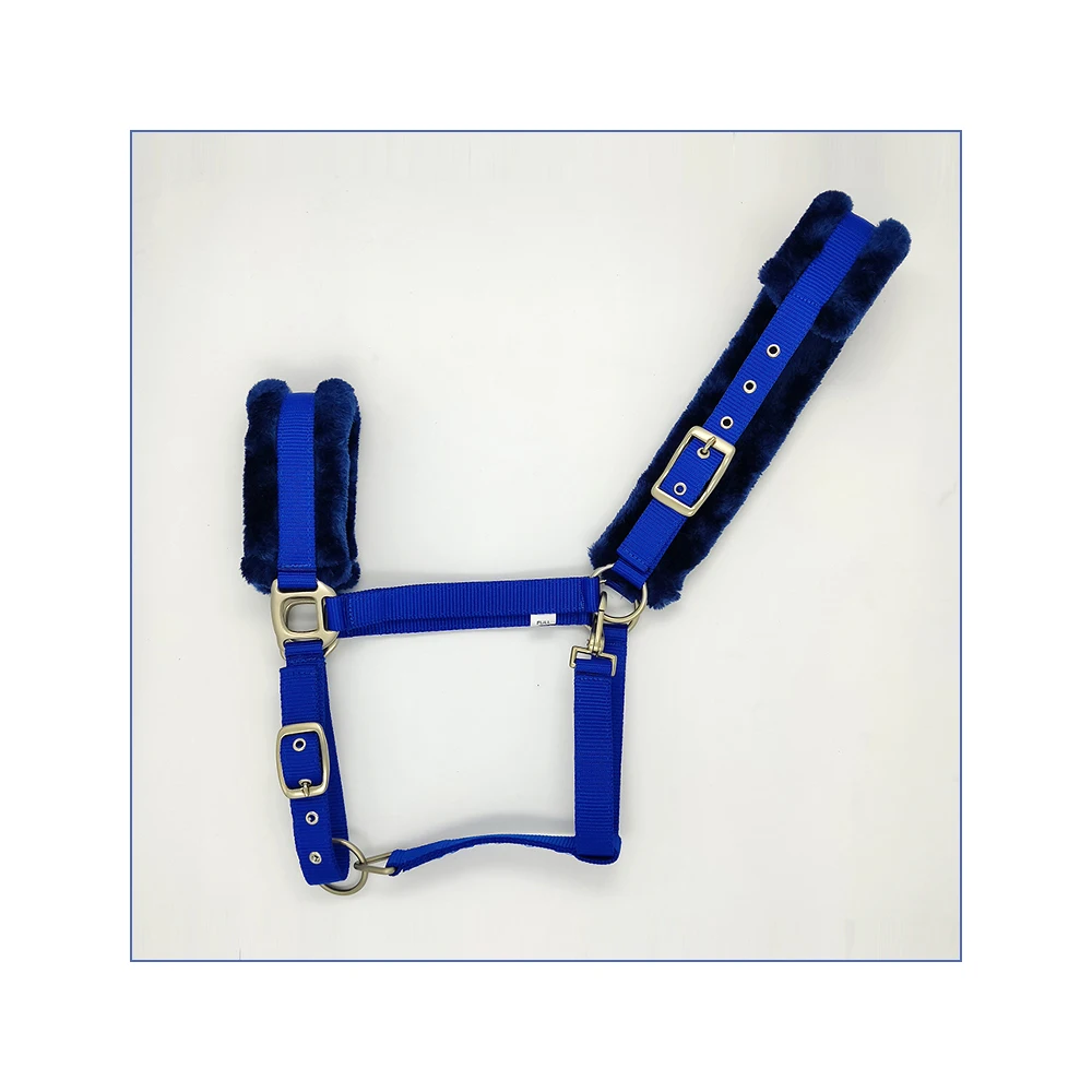 High Quality Blue Black Horse Halters Western Style Durable PP Leather Nylon PVC Materials Adjustable Wholesale Indian Supplier