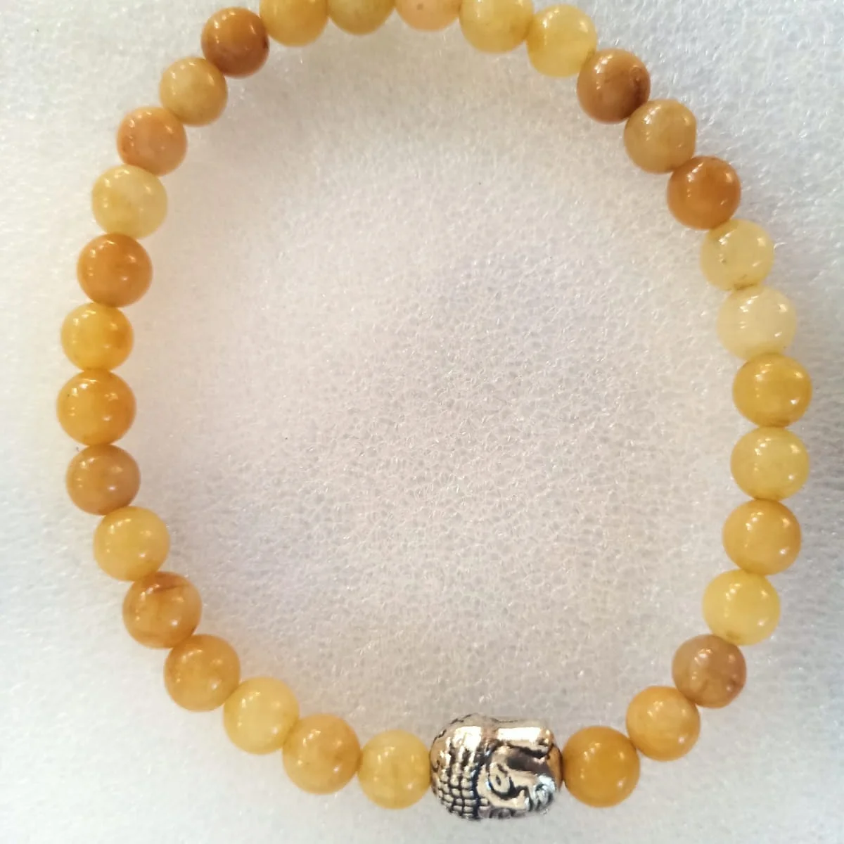 Оптовая продажа желтый Восстанавливающий камень-браслет из авантюрина Круглый браслет хрустальных бусин 6 мм бисера с шармом Будды