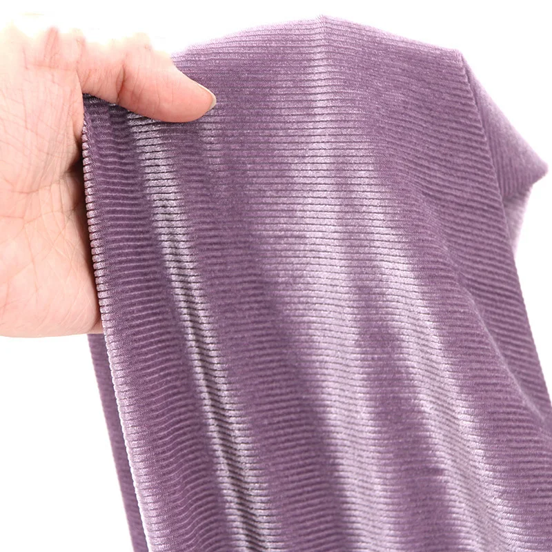 100% polyester stock Korean velvet striped gold velvet plush knitted flannel fabric