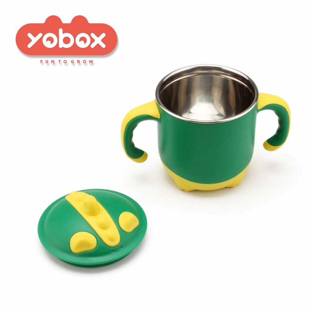 stainless steel Baby mikeshake cup  skid resistance technology two layers BPA FREE  cups with two  holders