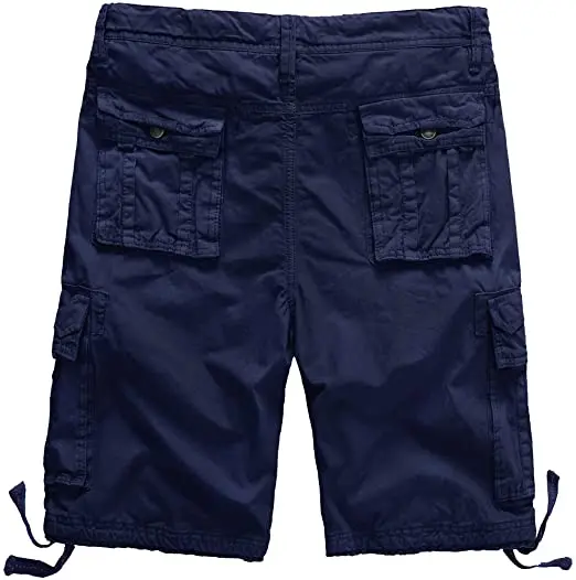 wholesale WIIPU Mens Relaxed Fit Long Cargo Shorts Capri Pants