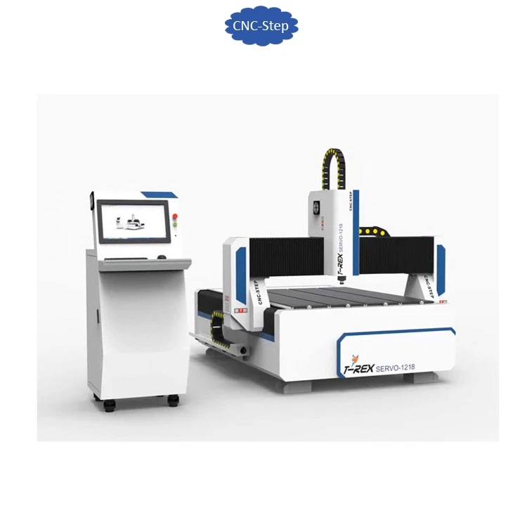 0,015 мм точность позиционирования Серводвигатель Твердая стальная рама CNC деревообрабатывающий станок