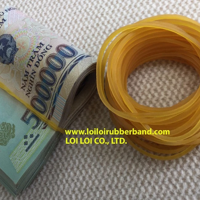 Wholesale Vietnam Natural Rubber Band for Money strong and elastic rubber products High quality and eco-friendly 70MM
