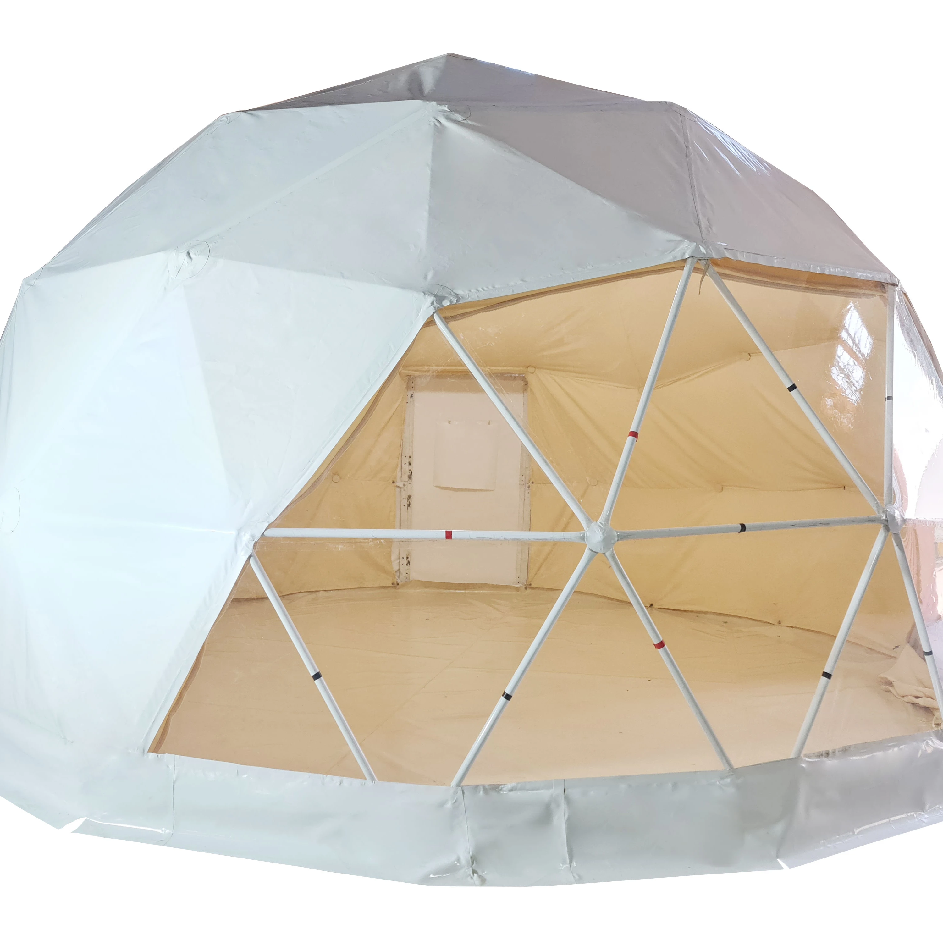 Luxury Geodesic Dome Glamping Tent For Outdoors with Sunlight-Windows Geodesic Tent For Outdoor Event Party Wedding Camping