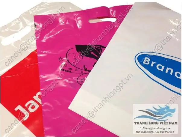 Heat Seal Die-cut Bag, Custom Die Cut Plastic Bag with Your Own Logo, LDPE Bags Die Cut Plastic Bag Made from Vietnam Accept