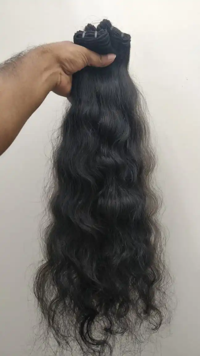 Raw Curly Human Hair Shining Human Hair Indian Can Be Bleached Curled, Ironed, Superior Quality Natural 100% Real Human Hair