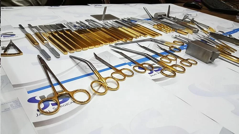 Rhinoplasty Instruments Set of 50 Pcs with Sterilizing Box and Silicone Mat, Plastic Surgery