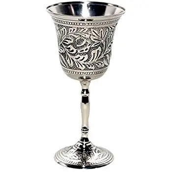 Wine Goblet High Glassware Long Stem Red Wine Glass For Bar Restaurant Home Copper and Brass plated Goblet