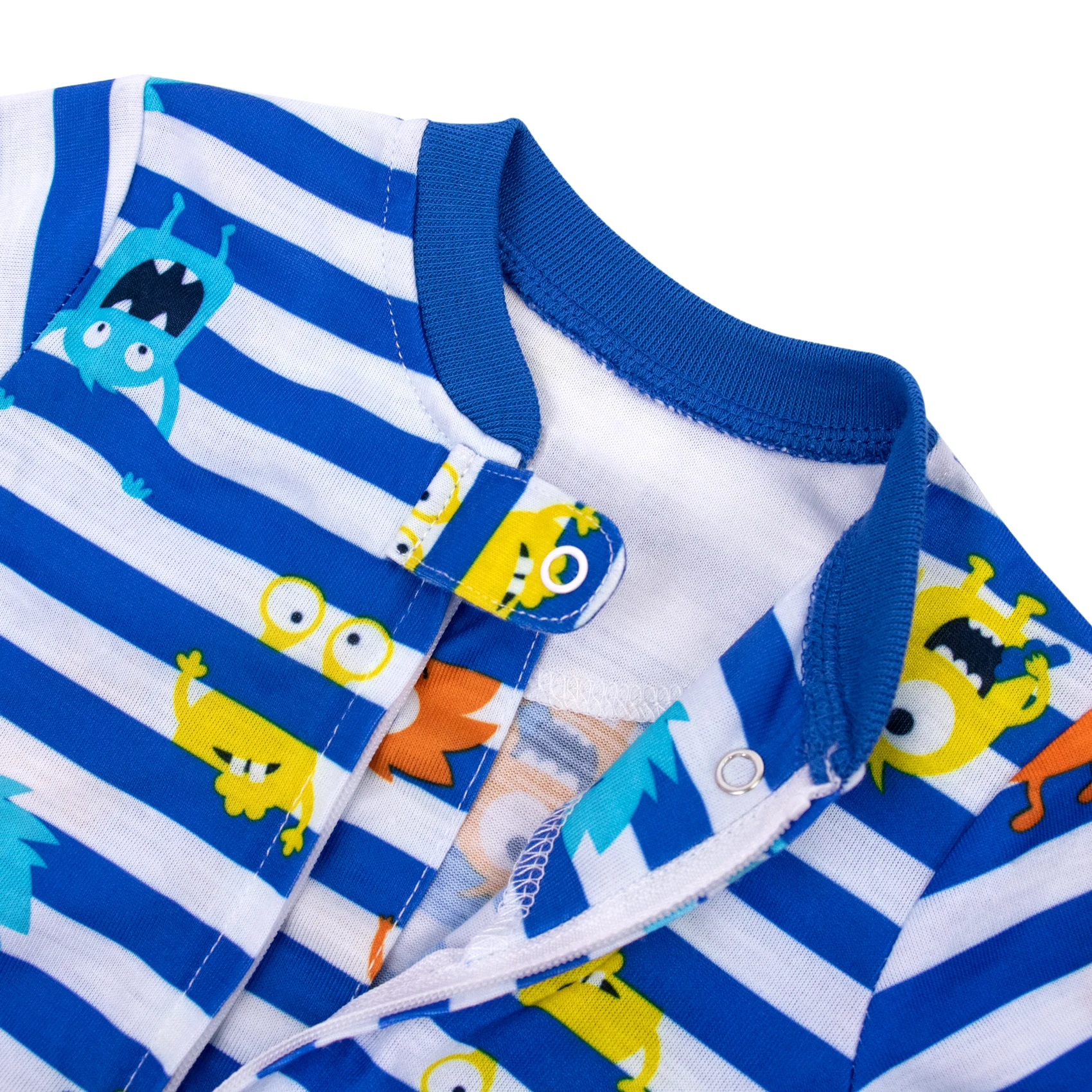 blue boy stripe baby romper custom OEM unisex jumpsuit onesie custom clothes polyester kids pajamas one piece spring fall summer