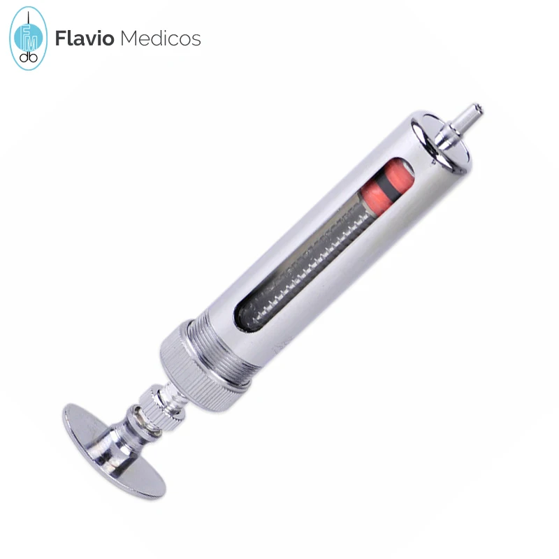 Veterinary Syringe Injection Glass Sampler Livestock Stainless Steel Instruments