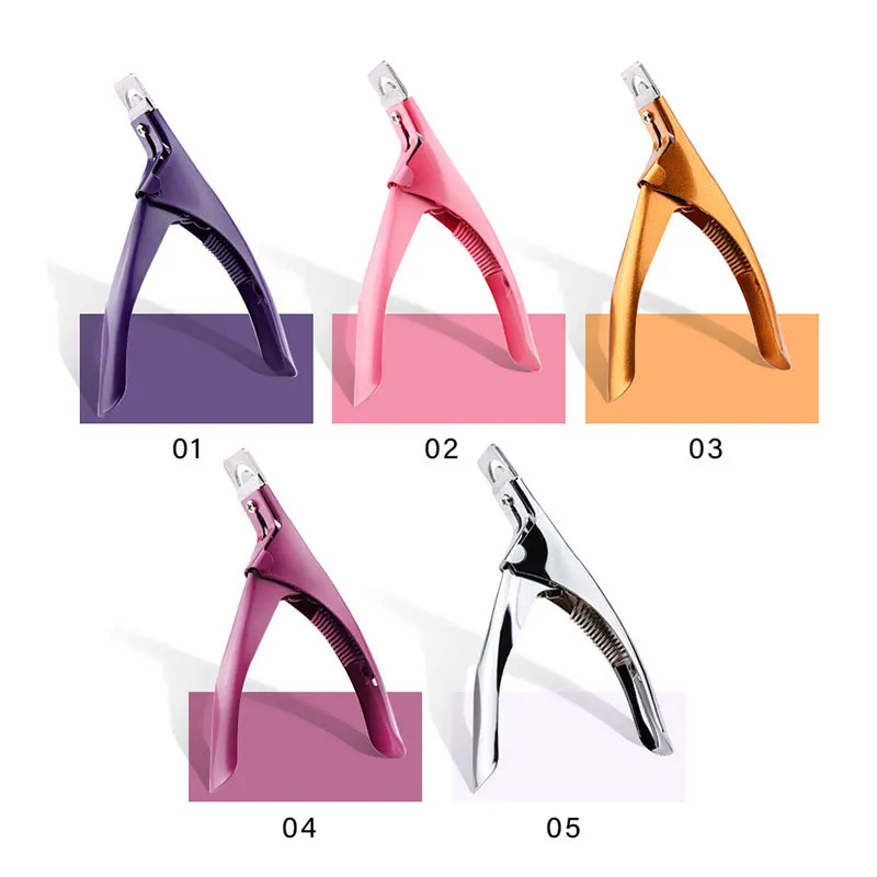 Stainless Steel Cutter Nail Tip Trimmer for Artificial Nail Art U Shape Acrylic Nail Clipper