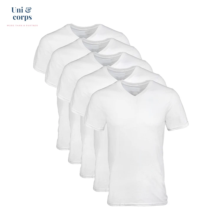 
Limited 2021 Products Of Clothing Dropshipping Customised Cotton Plain V Neck Men T Shirt 