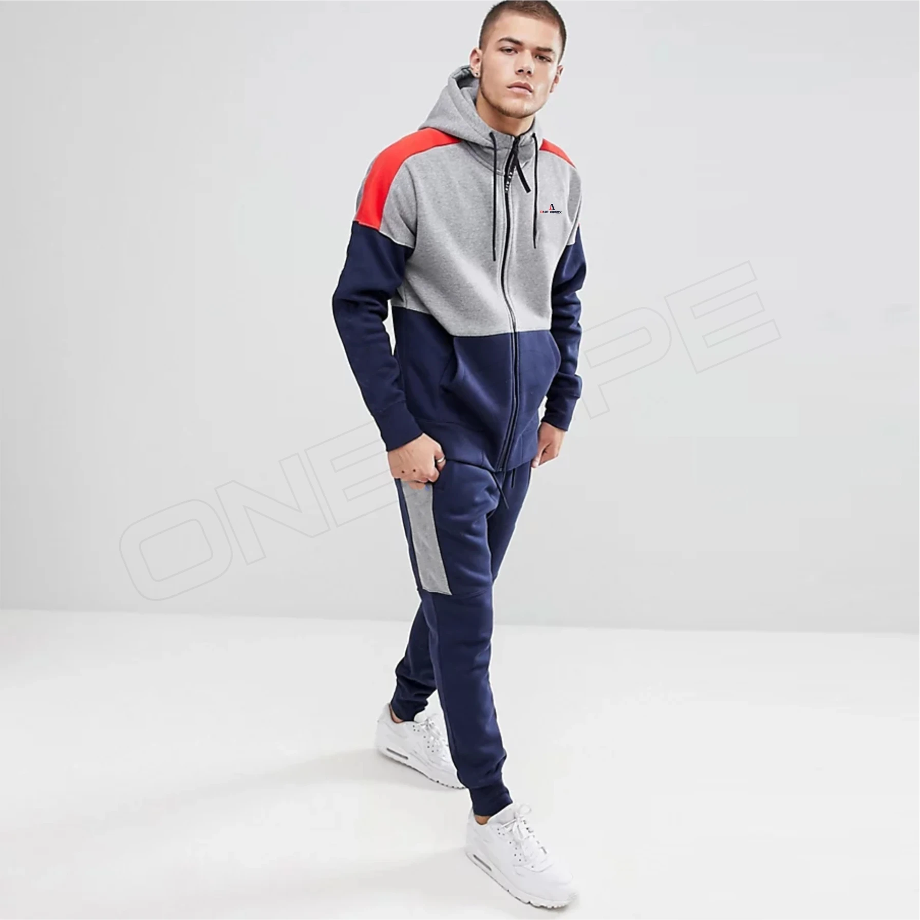 2021 Custom private label Wholesale New Model Adult Jogging Suit Sports Training men Tracksuits custom logo sweatsuit by oneapex