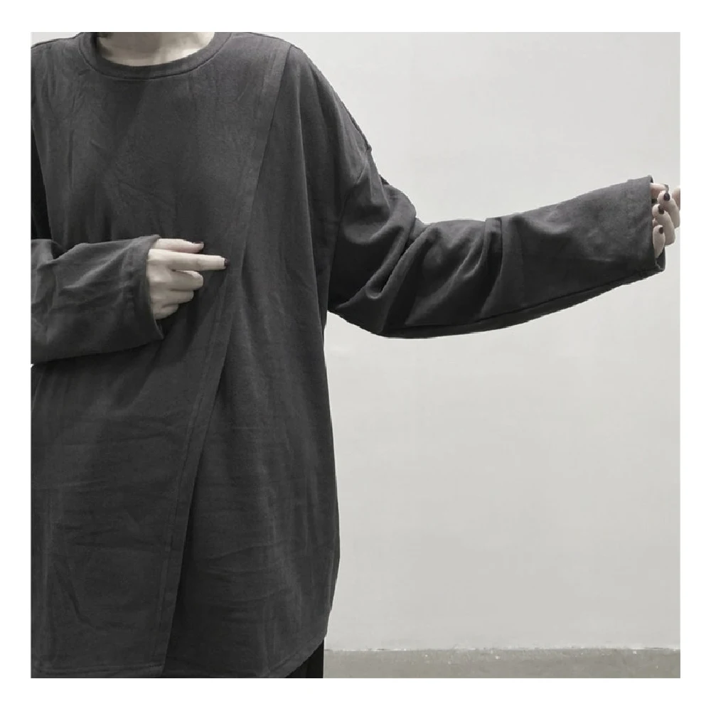 Brand New - SHINOBI Mens SS Two Piece Look Long-Sleeved T-shirts Essential Lengthen Extended