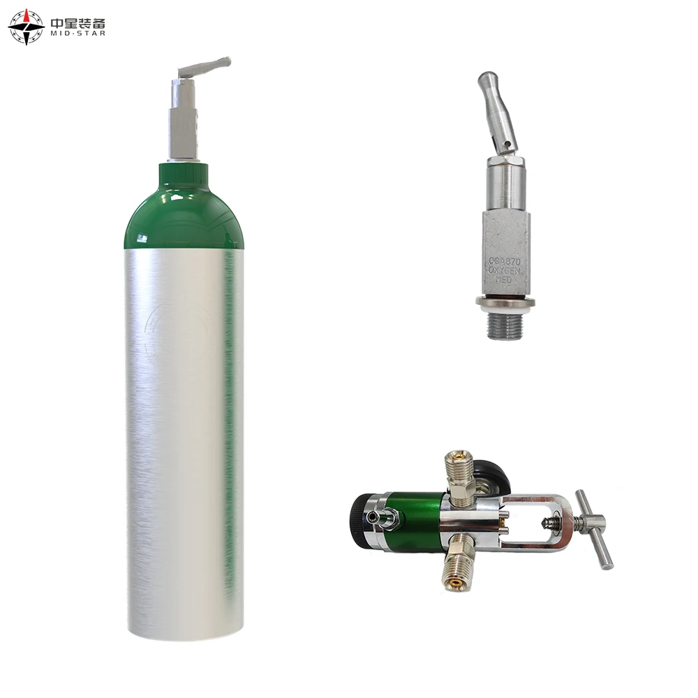 Portable Medical Oxygen Cylinders Empty Cylinders with CGA870 and other Accessories Factory Direct Fast Delivery to Africa