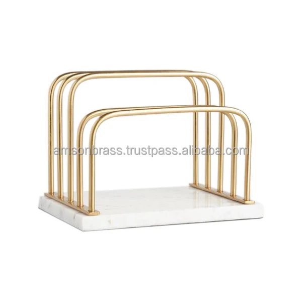 Letter Holder Decorative Marble Base 4 Section Letter Holder