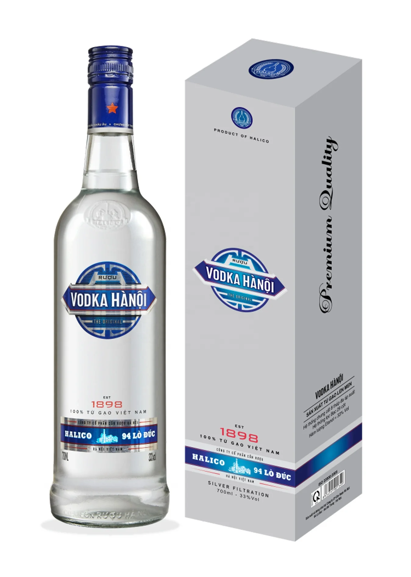 Wholesale Halico Supplier Vodka Hanoi 29.5%vol 300ml purest best Vietnamese grain spirits