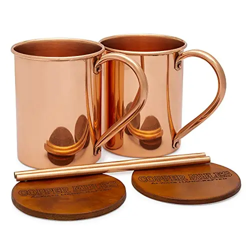 Хит продаж кофейная кружка Moscow Mule для Aayurveda набор из 2 блестящих полированных медных кружек кофейный холодный напиток