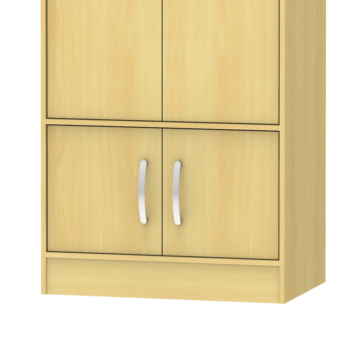 4 Door Closet Wardrobe Home Stay Apartment Use Wardrobe Clothes Simple Wood Wardrobe Cabinet Made in Malaysia 1230