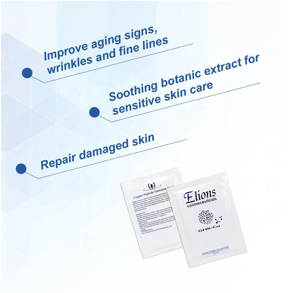 Taiwan Herb-Infused Facial Copper Peptide Sheet Collagen Hyaluronic Acid Lightening Pigmentation Ingredients Effective