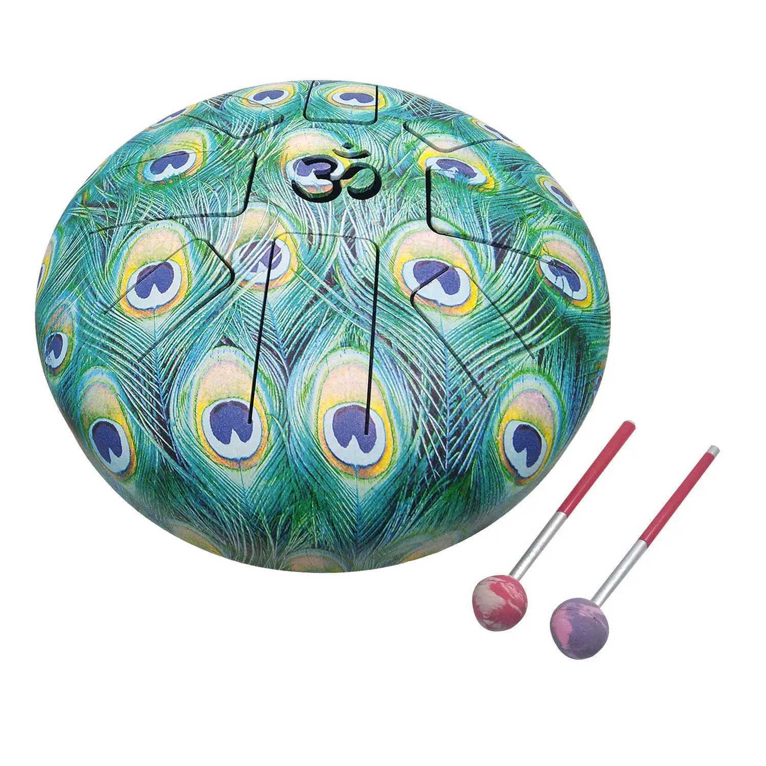 
OM Tongue Tank Steel Percussion Hangpan Hand drum Musical Instrument with Bag and Mallets Stick 