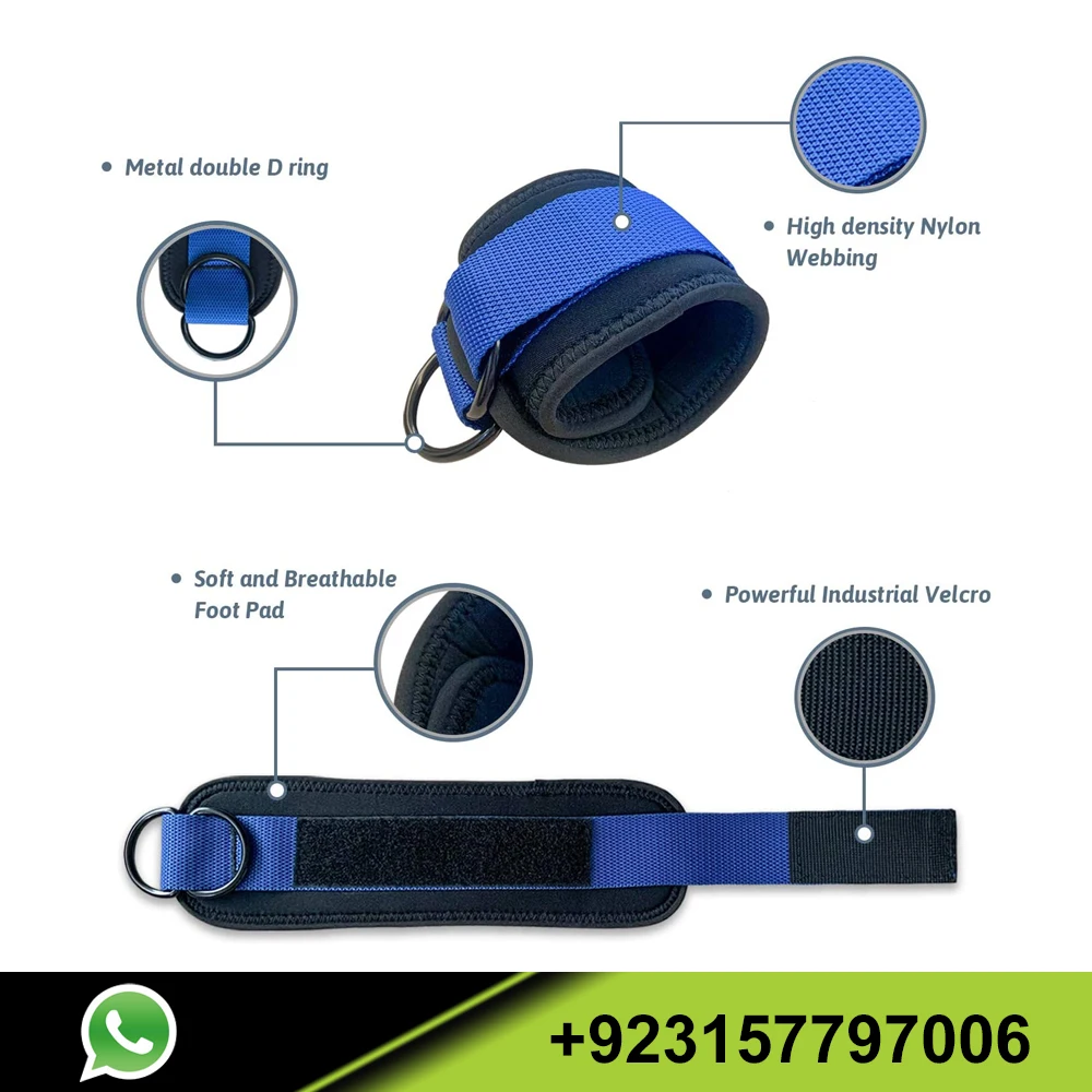 Wholesale Custom Weight Lifting Gym Ankle Straps for Cable Machines Gym Accessories For Fitness Sport OEM Weightlifting Products