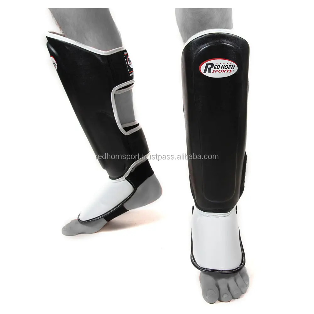 Custom MMA shin guard kick boxing, leather leg protectors Shin instep Guards MArtial arts shin instep guards