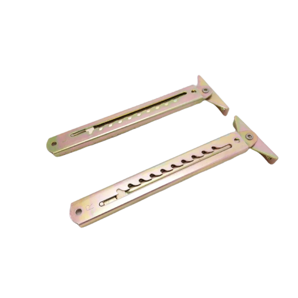 Taiwan Made 10 Position Industrial Furniture Adjustable Angle Extension Door Desk Table Bed Sofa Metal Ratchet Folding Bracket