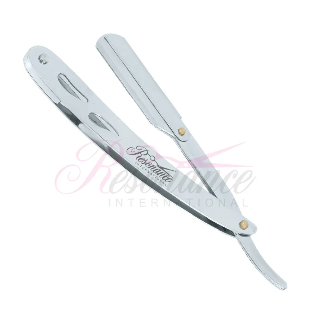 
Professional Barber Shaving Razor Black Straight Razor Folding Shavette Knife With 10 Blades 