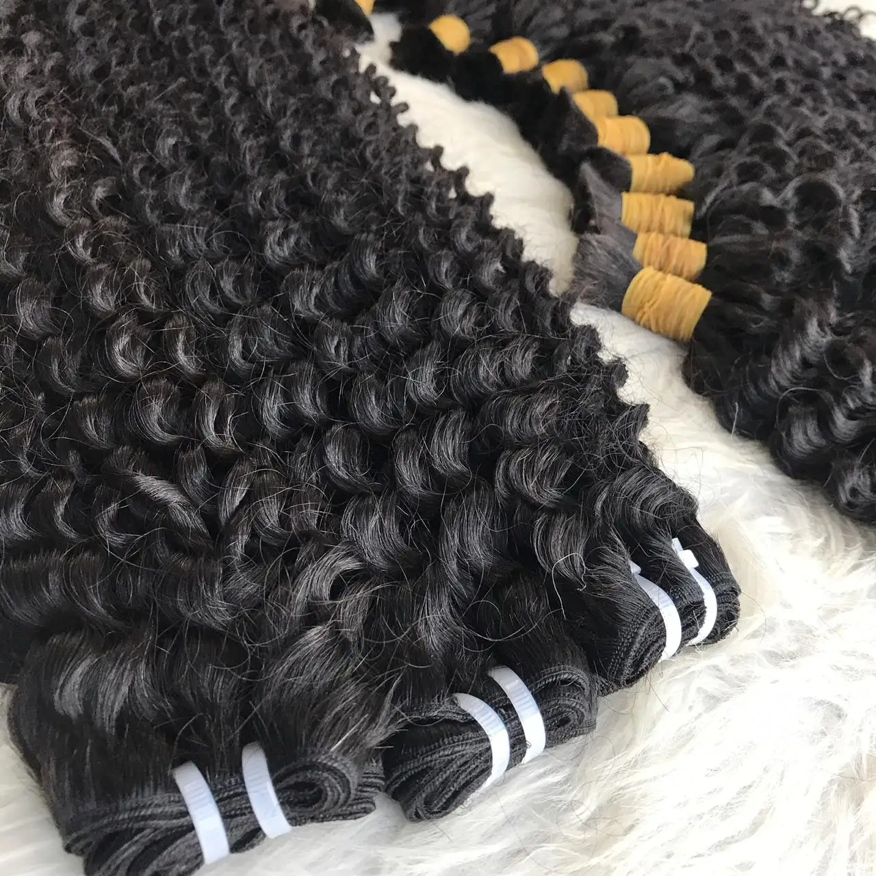 100 % raw Hair Extension, Natural Indian Curly Virgin Human Hair