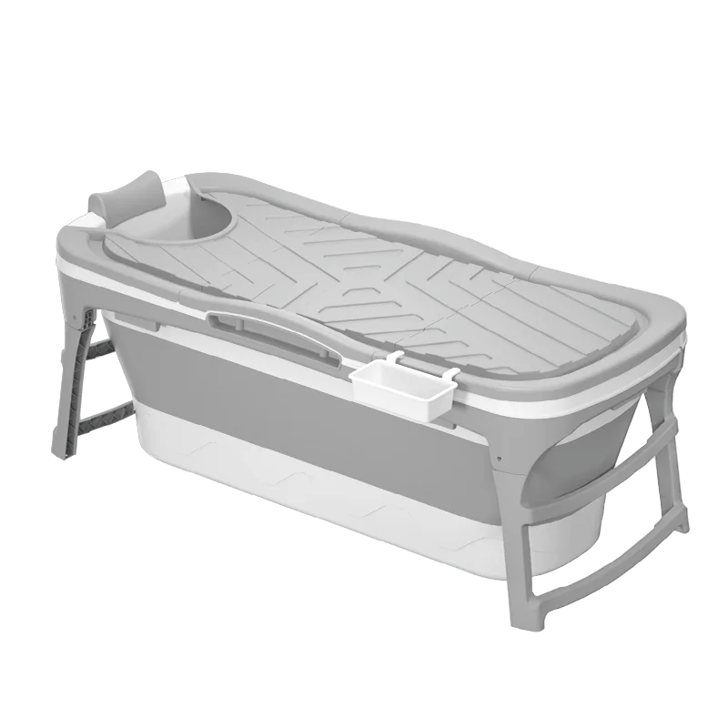 Ванны в комплект не входит; Цвет СЕРЫЙ; Удобная Складная портативная складная пластиковая бытовые ультразвуковая ванна баррель ванночка