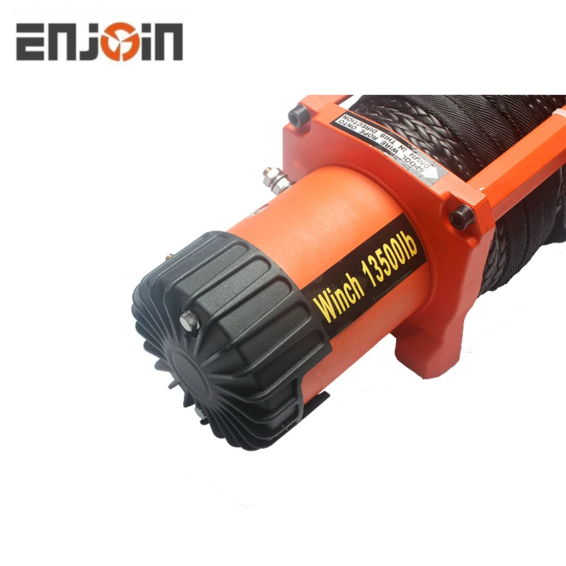ENJOIN 12V 13500lbs winch OEM 4X4 Wholesale 13500lbs with Synthetic Rope 4x4 Offroad Accessories Electric Winch